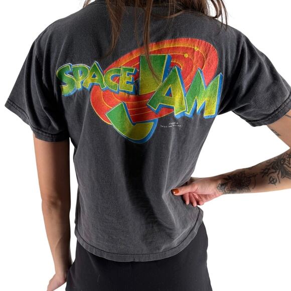 90s Space Jam double sided tshirt 1990s vintage - Picture 2 of 9